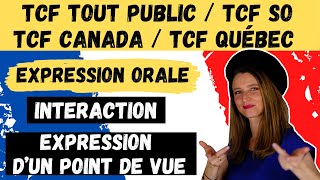 🇫🇷 🎓TCF TOUT PUBLIC  TCF SO  TCF CANADA  TCF QUEBEC  Conseils pour réussir LEXPRESSION ORALE 🔥 [upl. by Nirihs]