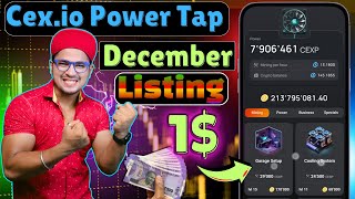 Cexio power tap Listing Date  Cexio Listing  Cexio power tap new update  Cexio Listing update [upl. by Dnalyram]