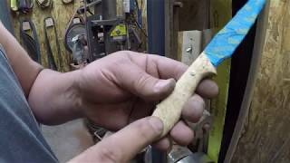 making a new knife pattern 21 peening pins [upl. by Kennie]