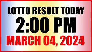 Lotto Result Today 2pm March 4 2024 Swertres Ez2 Pcso [upl. by Elfont]