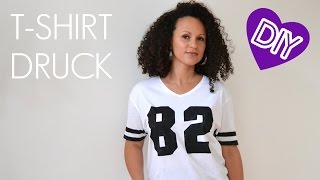 DIY TShirt Druck – sportliches Oberteil Shirt mit Zahlen selbst machen [upl. by Meisel630]