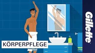 Körperpflege für Männer Rasieren mit Gillette BODY amp Gillette STYLER  Tutorial [upl. by Vizza]