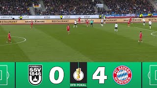 SSV Ulm 1846 Fußball gegen Bayern München 04  DFBPokal 202425  Spielen Höhepunkte [upl. by Aihseken]