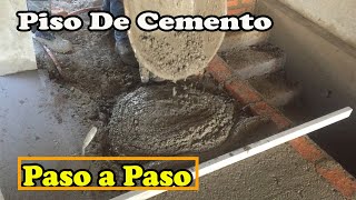 Como Hacer Un Piso De Cemento [upl. by Legnalos25]