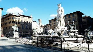 VandalismusTourist Berliner beschädigt historischen Neptunbrunnen in Florenz [upl. by Konrad]