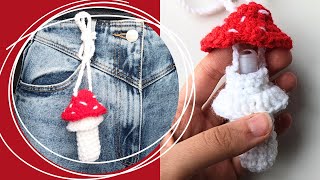 Mushroom 🍄 crochet bag tutorial [upl. by Ainer]