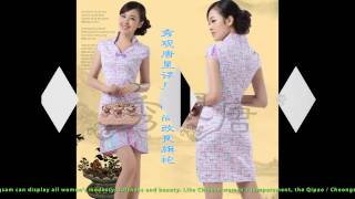 旗袍 Chinese Qipao 12 1920x1080 HD with Guzheng 紅樓夢 枉凝眉 Melody music [upl. by Bowe]