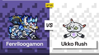 Digimon TCG Fenriloogamon vs Ukkomon Rush BT15 Match [upl. by Atlee206]