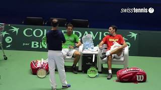 Interviews with the Swiss Davis Cup players ahead of the tie vs Kazakhstan [upl. by Burgwell]