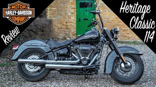 HarleyDavidson Heritage Classic 114 2021 Review How good is this cruisertourer VTwin motorcycle [upl. by Eeniffar]