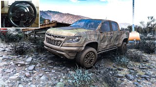 Rebuilding Chevrolet Colorado ZR2  Forza Horizon 5  Steering Wheel Gameplay [upl. by Ynaffets]