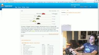 Reckful 174 WPM Typing Test on Live Stream [upl. by Nadler]