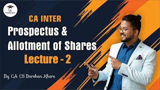 CA Inter Law Prospectus amp Allotment of shares 2 [upl. by Inej]