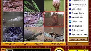 GeoSafari Animals Reptiles Gameplay PC DOS [upl. by Leahey932]