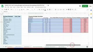 Calculating and Budgeting for Overtime  Budget and Estimate Spreadsheet for Contractors [upl. by Rocher]