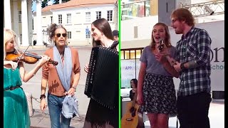 When Celebrities Surprise Street Performers By Singing With Them [upl. by Francklin]