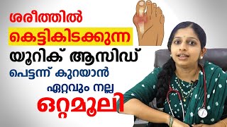 ശരീരത്തിൽ കെട്ടികിടക്കുന്ന യൂറിക് ആസിഡ് കുറക്കാൻ ഏറ്റവും നല്ല ഒറ്റമൂലി  uricacid  Arogyam [upl. by Bibeau]