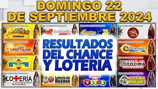 Resultados del Chance DOMINGO 22 de septiembre de 2024 Loterias 😱💰💵 chance loteria resultados [upl. by Clarisse]