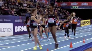 2019 Muller Indoor Grand Prix Birmingham Club Connect U13 Girls 4x200m [upl. by Letta731]