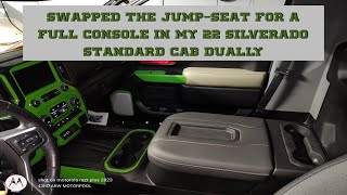 SWAPPED THE JUMPSEAT FOR A FULL CONSOLE IN MY 22 SILVERADO DUALLY STANDARD CAB [upl. by Sterrett822]