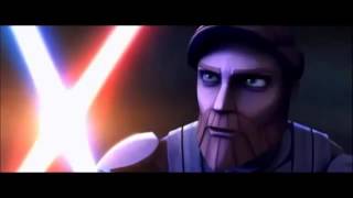 Star Wars The Clone Wars Obi Wan Kenobi vs Asajj Ventress [upl. by Ynnaj287]