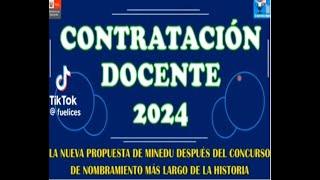 CONTRATACIÓN DOCENTE 2024 [upl. by Ennayelhsa]