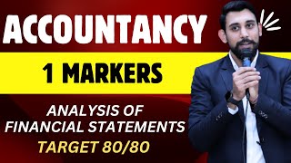 Financial Statement Analysis  MCQS  1 MARKERS  Target 8080 Accountancy [upl. by Ingraham]