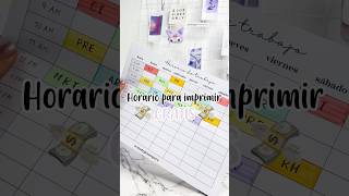 Horario para imprimir  Suscríbete a mi canal Studygramaperu 💜stationery diy study art [upl. by Brink378]