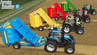 KING OF WAGONS BIG LOADING WAGONS and SMALL VALTRA TRACTORS STRAW SELL MAKE MONEY FS22 [upl. by Annoj]