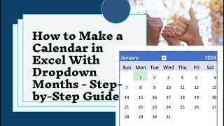 How to Create a Dynamic Calendar with DropDown Months in Excel [upl. by Ihab112]