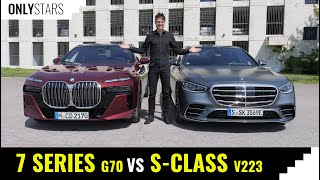 Mercedes SClass S500 V223 vs BMW 7 Series 740d xDrive G70  Comparison Test [upl. by Bleier]