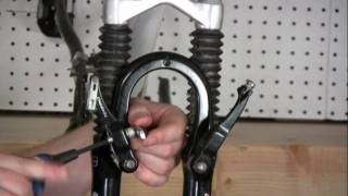 Installing V Brakes on a bicycle [upl. by Ennayhc]