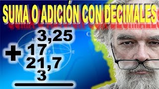 💥SUMA o ADICIÓN Con NÚMEROS DECIMALES SÚPER FÁCIL 💥 Primaria 3 [upl. by Netsrik905]