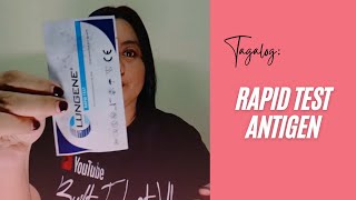 Clungene Antigen Rapid Test Paano Gawin Magisa Tagalog [upl. by Birdt862]