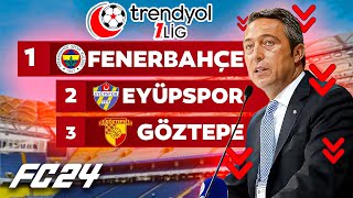 FENERBAHÇE LİGDEN ÇEKİLİYOR  ALİ KOÇ TFF 1 LİG REBUILD  FC 24 KARİYER MODU [upl. by Htebazil749]