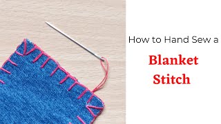 How to Hand Sew a Blanket Stitch Basic Hand Stitches [upl. by Prud]