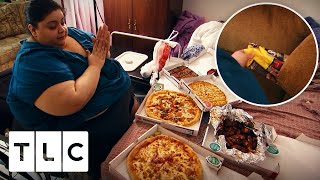 633 Lb Woman Reveals Her Food Hiding Spots  My 600Lb Life [upl. by Alida]