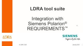 Automated bidirectional traceability with Siemens Polarion REQUIREMENTS and the LDRA tool suite [upl. by Cower438]