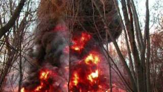 Large Tire Fire Seen From Illinois At 22nd And Missouri In Gary Indiana [upl. by Critta831]