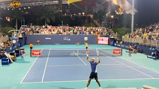 Eubanks vs Evans Miami R2 Court Level View Highlights 4K 60fps 2024 [upl. by Enirtak958]