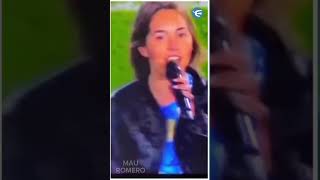 Florencia Chiusano alias charango canto en la fiesta de la selección en el monumental [upl. by Allisan]