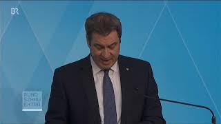 Markus Söder Bis Ende der Oktoberferien Di 23 03 2021 Lockdown [upl. by Einnoj809]