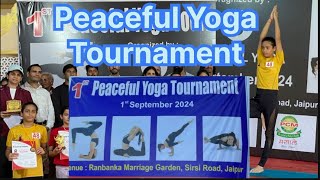 Peaceful yoga Tournament  yoga competition in jaipur  participant Rakshitashekhawat19 [upl. by Notlim254]