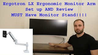 Ergotron LX Ultrawide Monitor Stand Setup and Review ¦ You NEED one if you have a monitor [upl. by Adnamma]