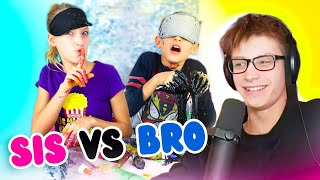 Reacting to FUNNIEST SIS vs BRO SLIME video [upl. by Tandy167]