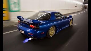 the BEST Rx7 rotary sounds BRUTAL antilag  flames  burnouts2 step  backfire [upl. by Lennard]