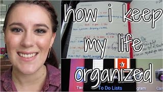 How I Keep My Life Organized Moleskine Weekly Planner Wunderlist amp more [upl. by Petigny]