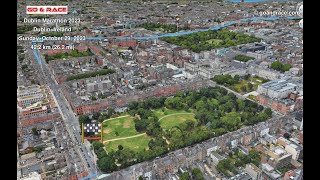 Dublin Marathon 2023 fly over the marathon 3D course map [upl. by Aldarcie]