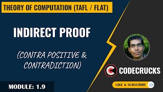 013  Indirect Proof  Contra Positive and Contradiction  TOC by Mahesh Goyani   CodeCrucks [upl. by Htilil539]