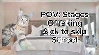 POV Stages of faking sick to skip school [upl. by Lanfri935]